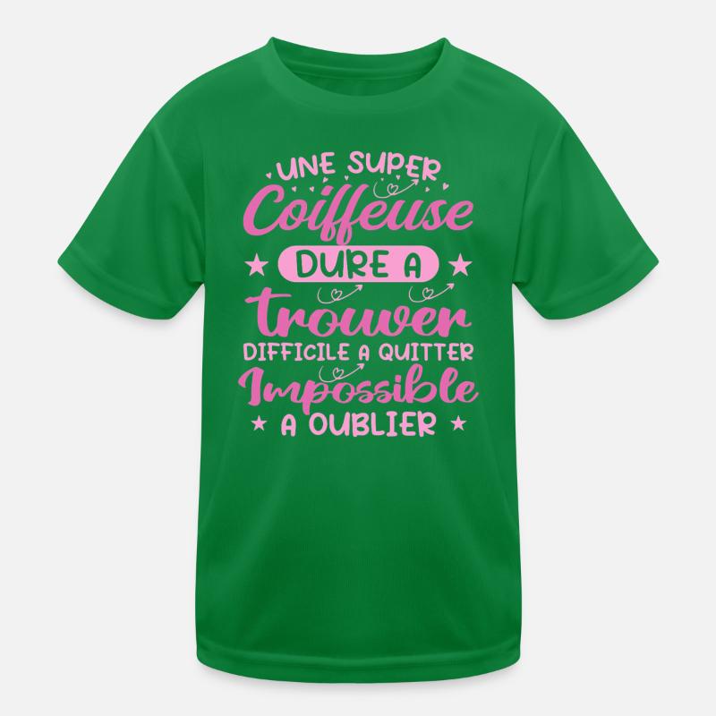 Une Super Coiffeuse - Cadeau coiffeuse T-shirt sport Enfant