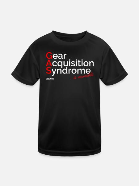 Gear Acquisition Syndrome - Kinder Funktions-T-Shirt - Schwarz