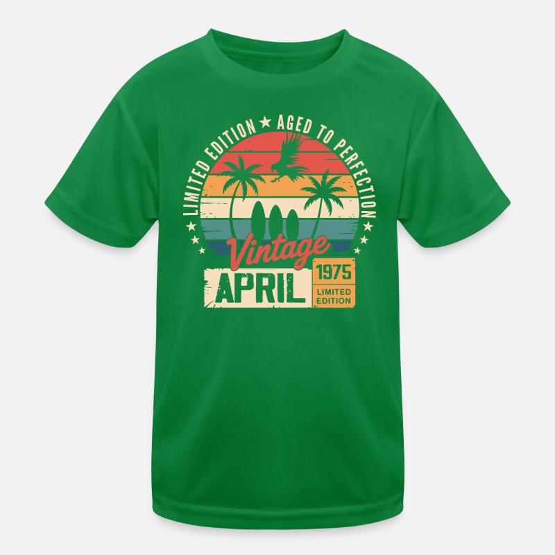 1975 April Geburtstagslegende April 1975 Kinder Funktions-T-Shirt