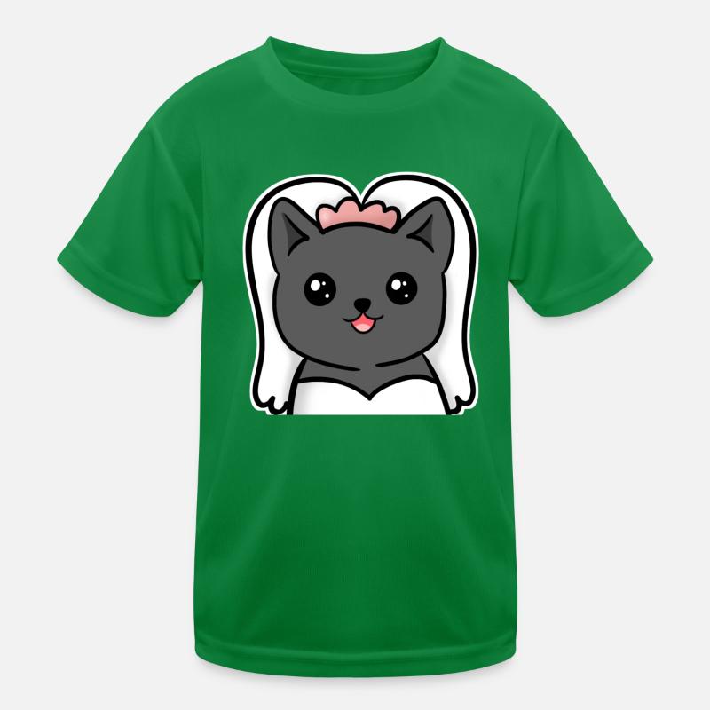 manqiwBride Bride Comic Cat T-shirt sport Enfant