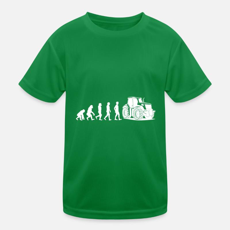 Landwirt Evolution weiß Kinder Funktions-T-Shirt