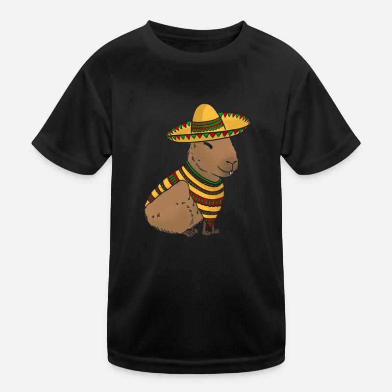 Mexican Capybara Kinder Funktions-T-Shirt
