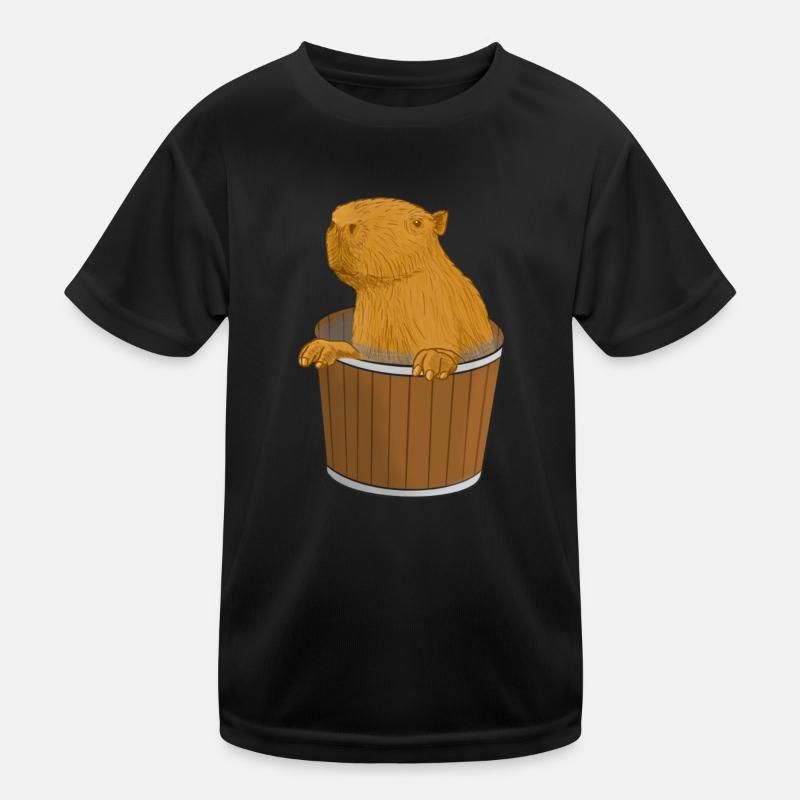 Capybara Eimer Kinder Funktions-T-Shirt