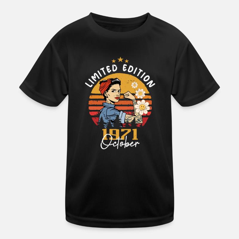 Born in October 1971 | October 1971 Kids Functional T-Shirt