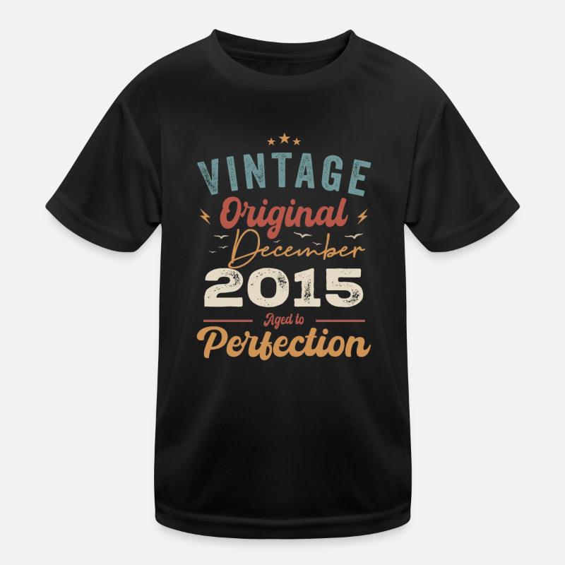 Vintage Geburtstag - Dezember 2015 - Geschenkidee Kinder Funktions-T-Shirt