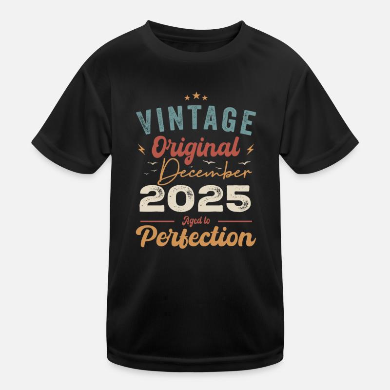 Vintage Geburtstag - Dezember 2025 - Geschenkidee Kinder Funktions-T-Shirt