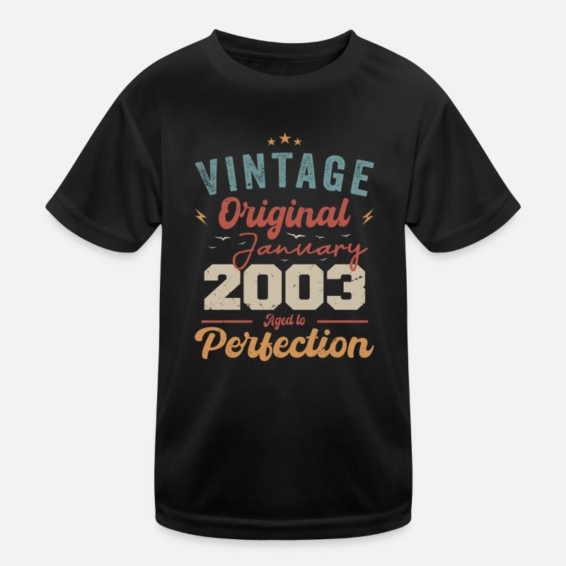Januar 2003 Legende seit 21 Jahren Kinder Funktions-T-Shirt