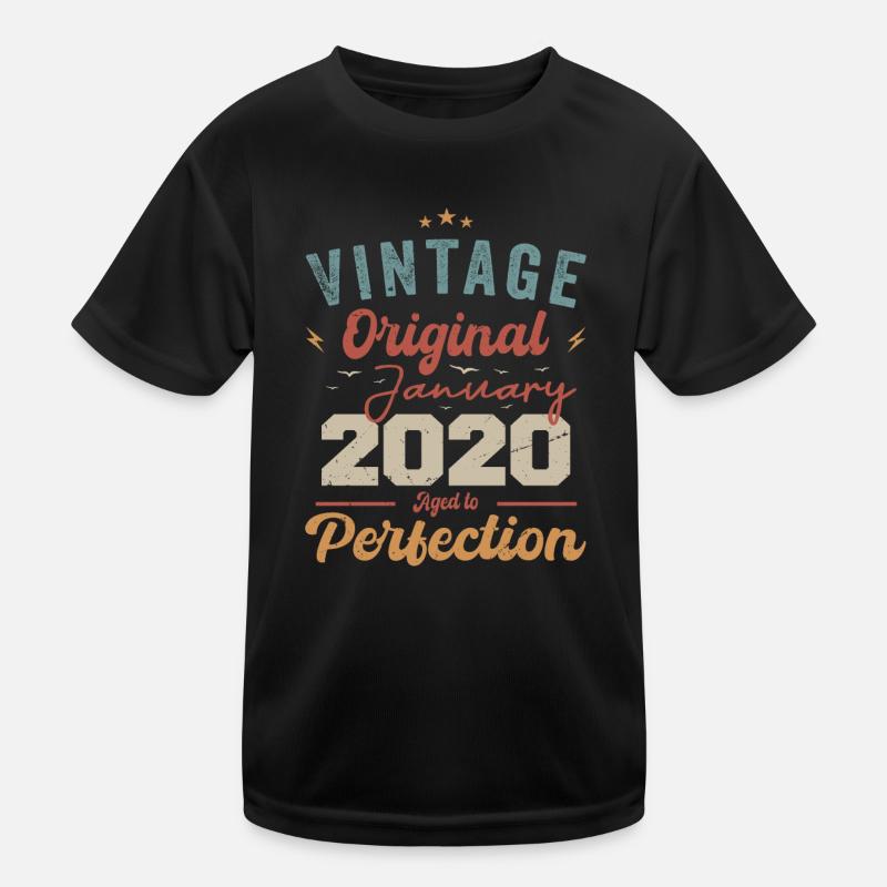 January 2020 Legend for 4 years Kids Functional T-Shirt