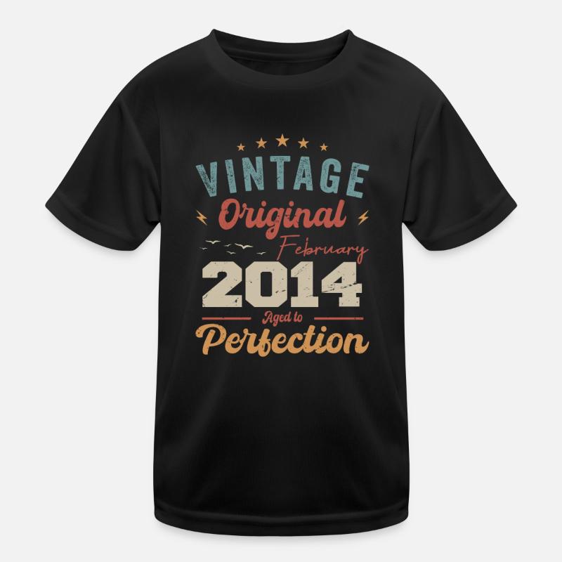Né en février 2014 millésime 2014 anniversaire T-shirt sport Enfant
