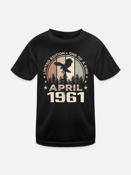 Incomparable since April 1961, 63rd Anniversary - Kids Functional T-Shirt - black - Front