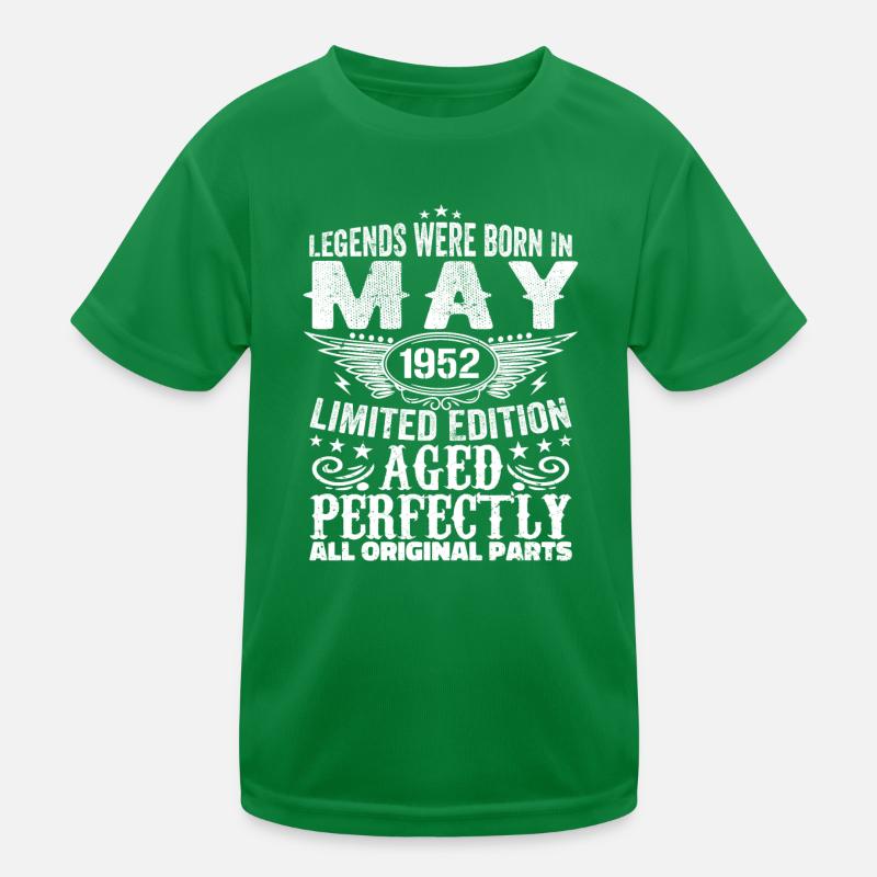 May 1952 Birthday Present May 1952 May Kids Functional T-Shirt