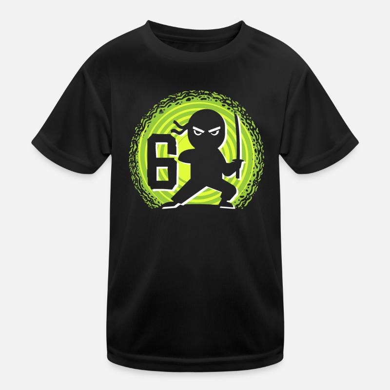 6. Geburtstag 6 Jahre Junge Kinder Ninja Kinder Funktions-T-Shirt
