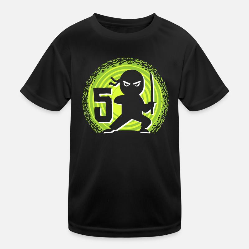5. Geburtstag 5 Jahre Junge Kinder Ninja Kinder Funktions-T-Shirt