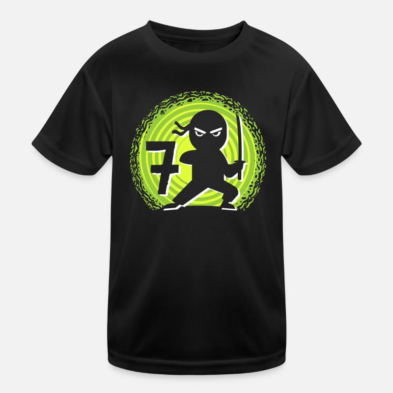 7. Geburtstag 7 Jahre Junge Kinder Ninja Kinder Funktions-T-Shirt