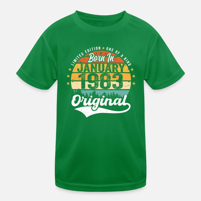 Die Legenden wurden im Januar 1983 geboren Kinder Funktions-T-Shirt