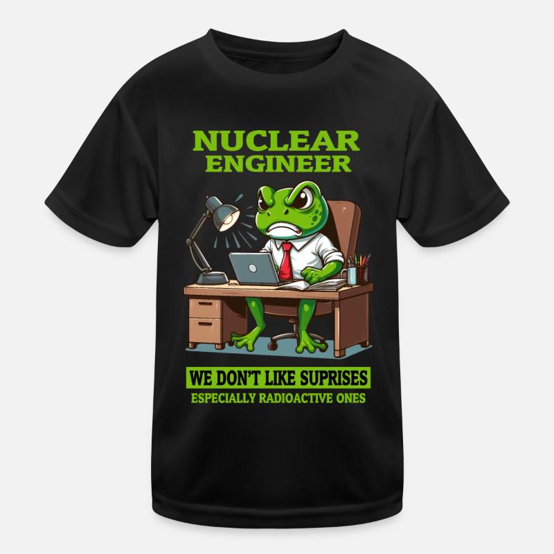 Future Nuclear Engineer Quote and Atomic Science - Kids Functional T-Shirt - black