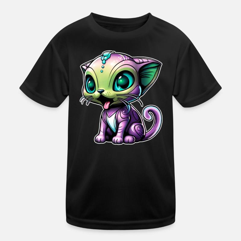 Cute Alien Cat Kids Functional T-Shirt