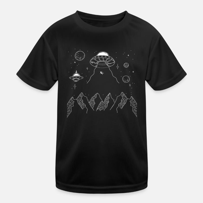 Abduction Alien Graphic - Kids Functional T-Shirt - black