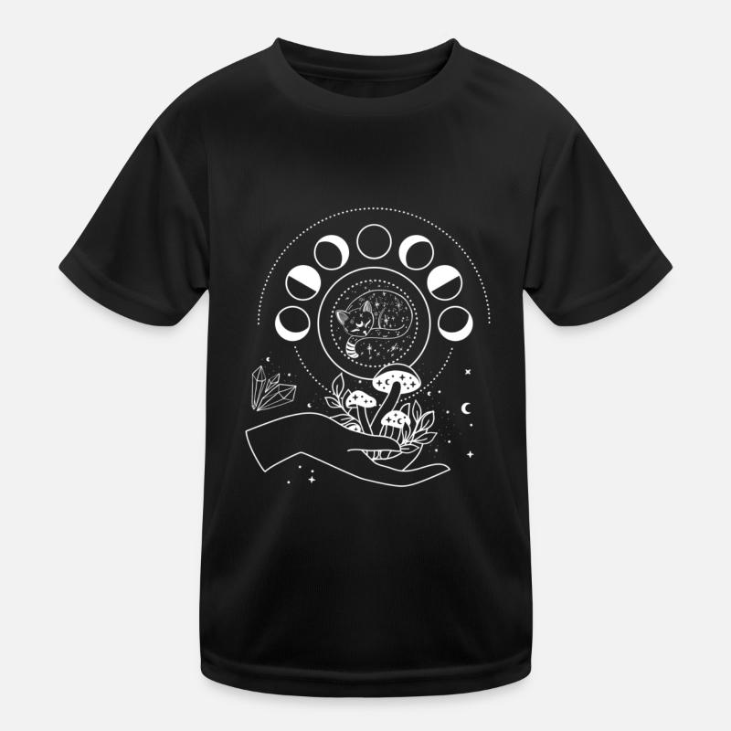 Main, Champignons, Phase lunaire, Chat, Cristal, Etoile Sun T-shirt sport Enfant