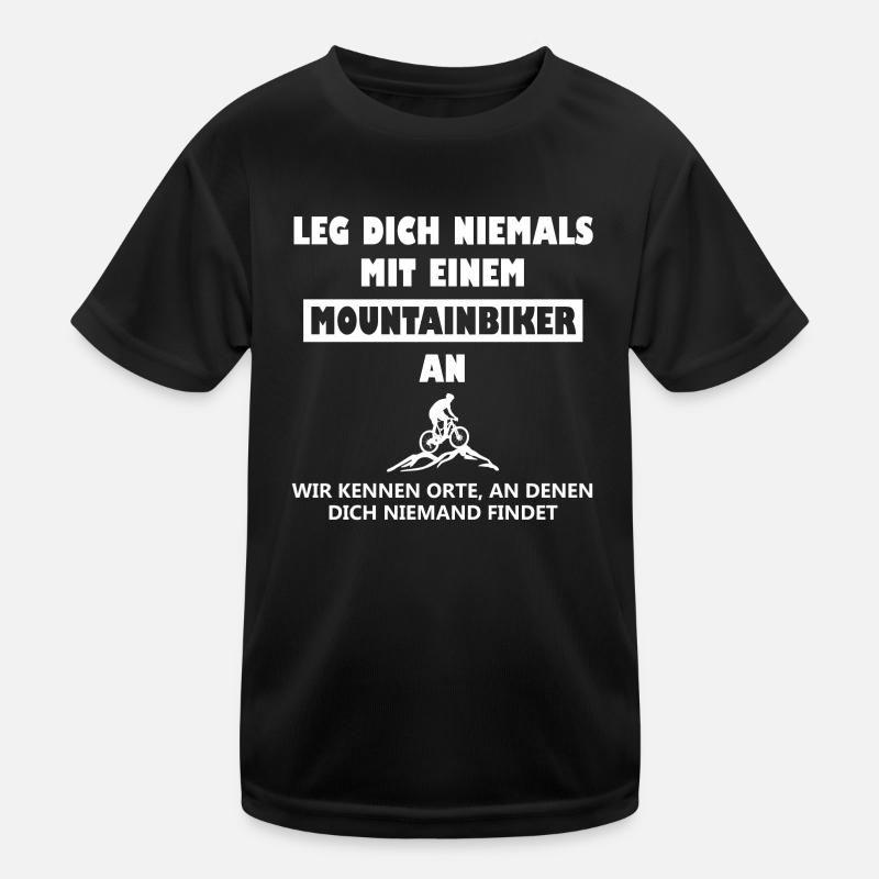 Mountainbiker Spruch MTB Sprüche Kinder Funktions-T-Shirt