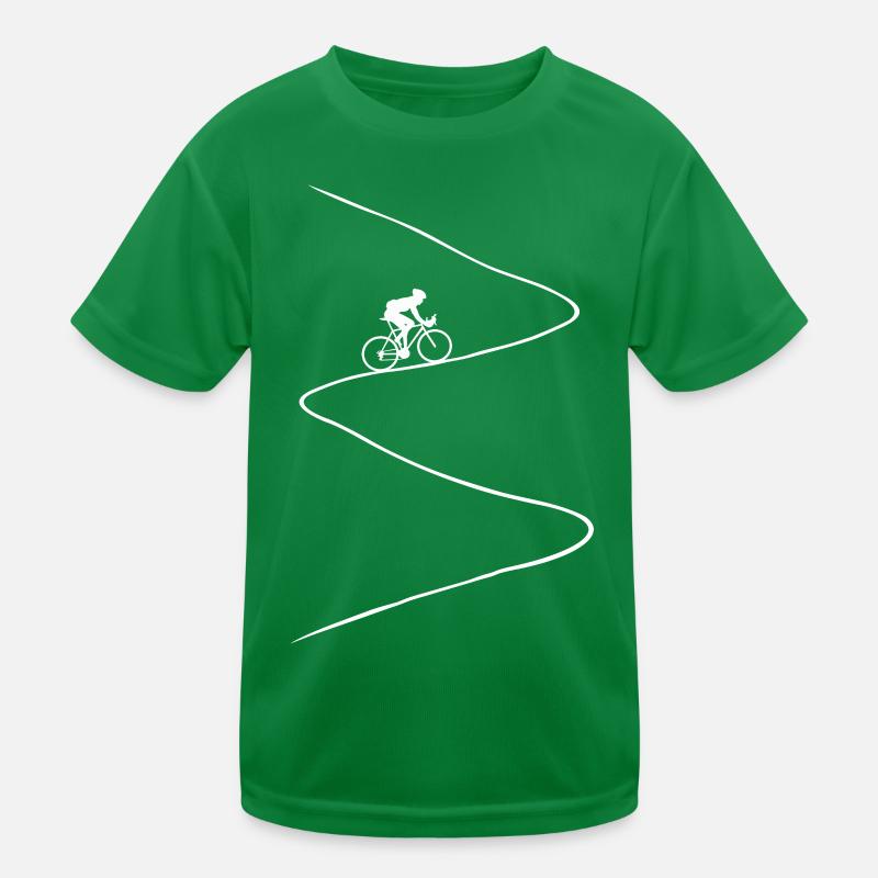 Vélo de course, en montée, raide, vélo, vélo, randonnée, montagne T-shirt sport Enfant