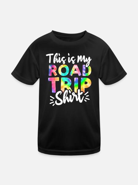 This is my Road trip Tie Dye for Matching Family - Kids Functional T-Shirt - black - Front