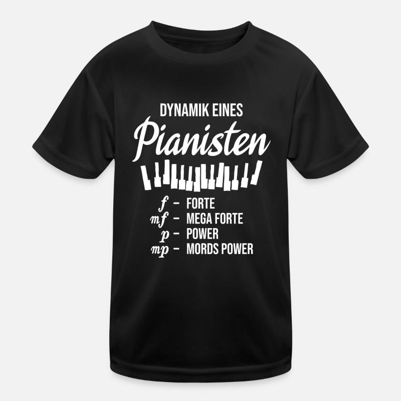 Pianist Klavier Dynamik eines Pianisten Kinder Funktions-T-Shirt