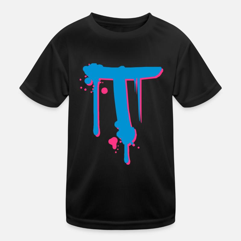 T Graffiti Tropfen Farbklex Spray Kinder Funktions-T-Shirt