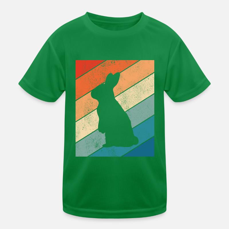 Rabbit Easter Retro Gift Kids Functional T-Shirt