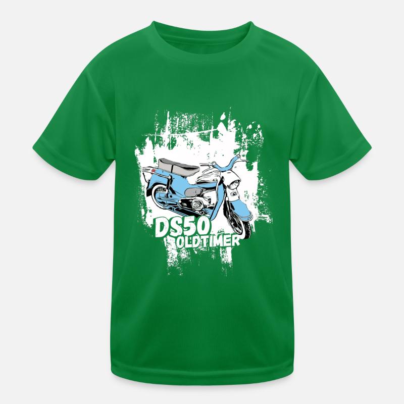 DS50 / Schwalbenfahrer / Ostalgie / Mofa Oldtimer Kinder Funktions-T-Shirt