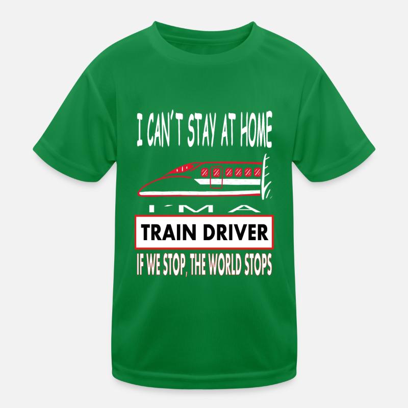 Train driver saying by train ride gift idea Kids Functional T-Shirt