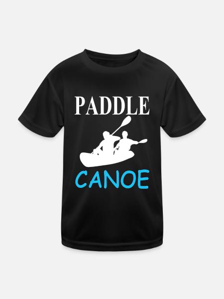 Canoë Kayak Aviron Bateau Voilier Idée Cadeau - T-shirt sport Enfant - noir - Devant