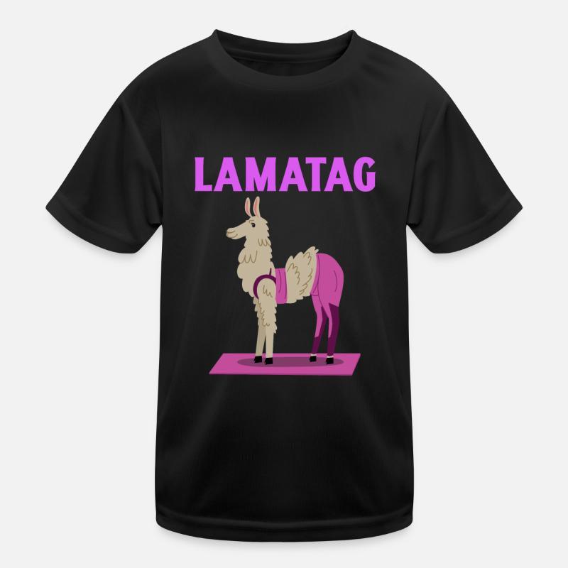 Lamatag Lama KamelKamel Buckel in der Sahara gift Kinder Funktions-T-Shirt