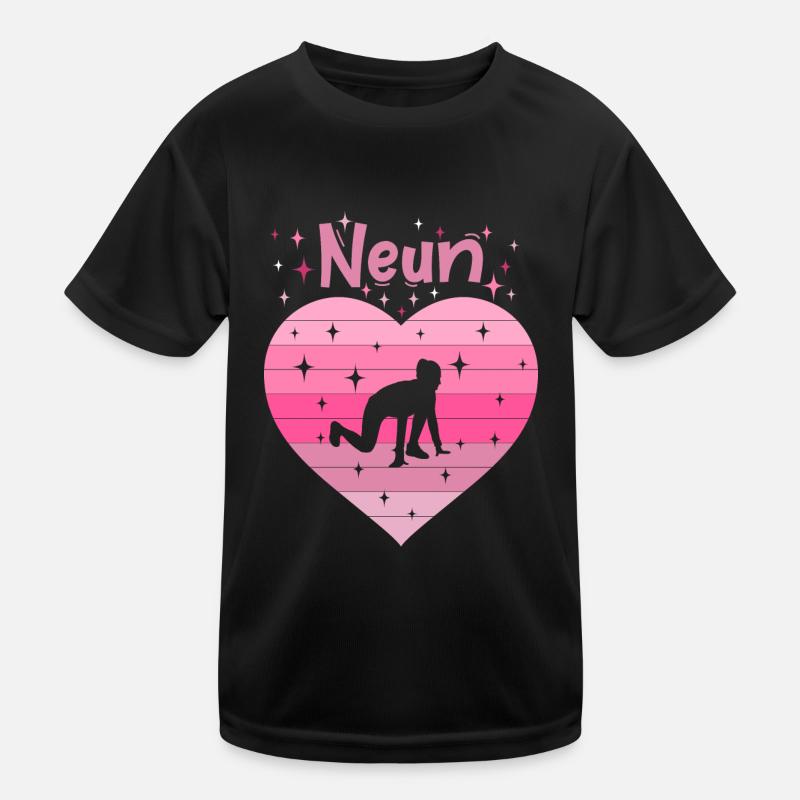 9. Geburtstag Tochter Mädchen Leichtathletik Kinder Funktions-T-Shirt