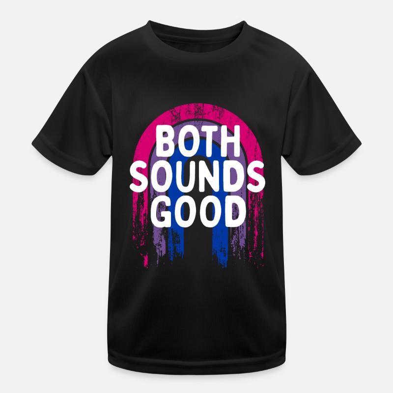 Both Sounds Good Bisexual LGBTQ Bi Pride Funny Kids Functional T-Shirt