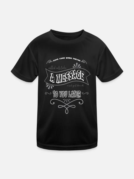 business cat tshirts kitty geek cool i love cats - Kinder Funktions-T-Shirt - Schwarz - Vorne