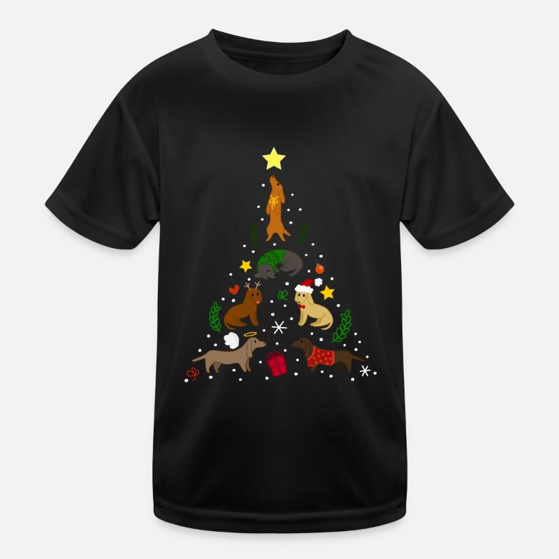 Teckel de Noël T-shirt sport Enfant