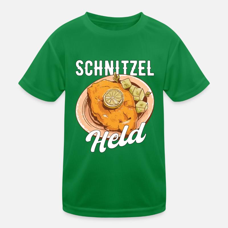 Schnitzel Held Fleisch Geschenk Kinder Funktions-T-Shirt