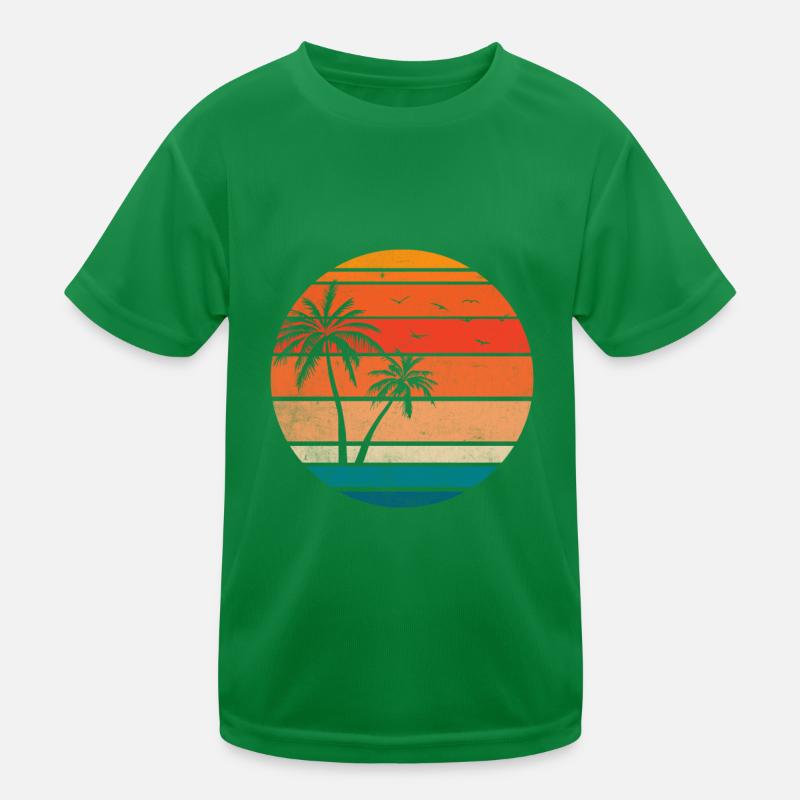 été palmiers oiseaux ile T-shirt sport Enfant