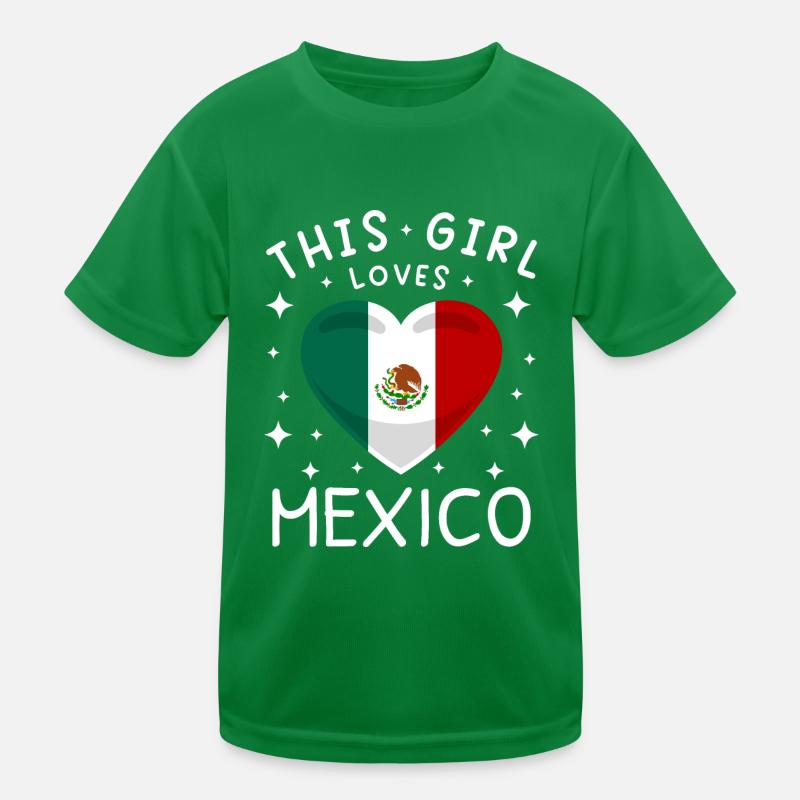 Drapeau du Mexique Drapeau mexicain Mexique Amérique du Sud T-shirt sport Enfant