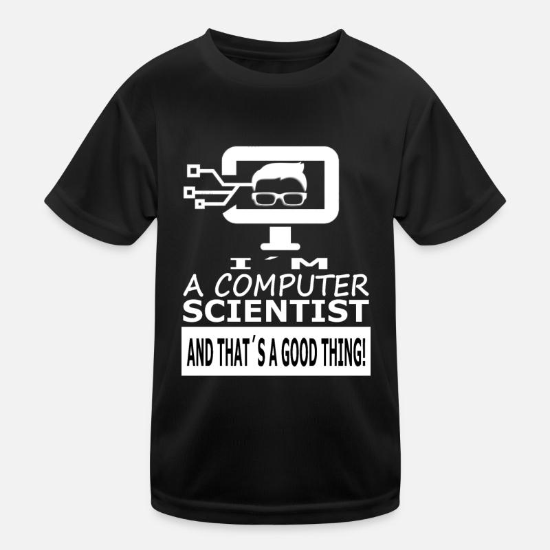 Jeg er datalog Computer Computer Gave - Funktionsshirt til børn - sort