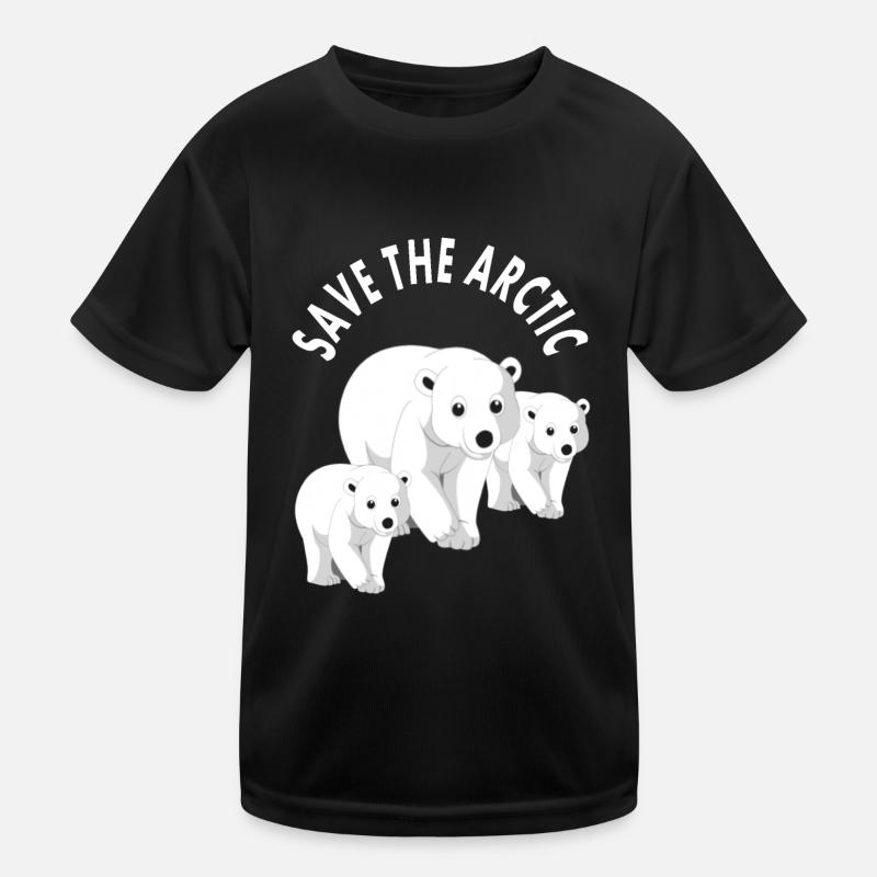 die Arktis retten Weißbär Eisbär Nordpol Geschenk Kinder Funktions-T-Shirt