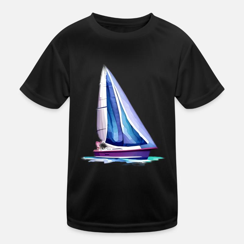 Sailing Sailing Sailing Sailing Ship Sailing Boat Kids Functional T-Shirt
