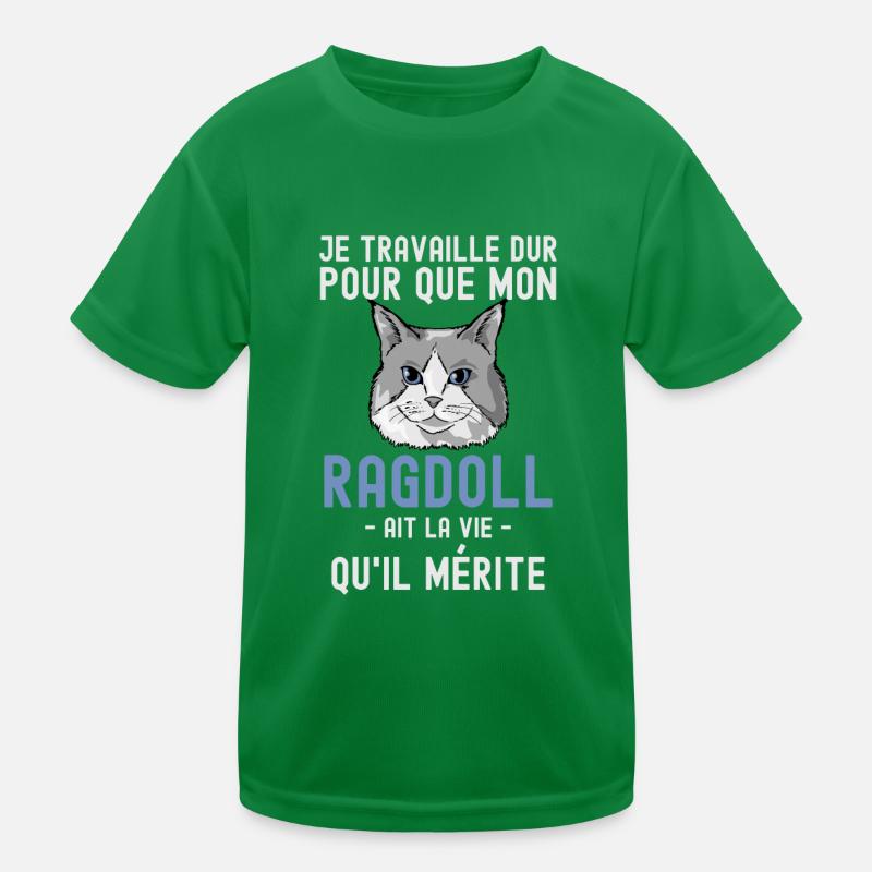 Chat mignon de race Ragdoll T-shirt sport Enfant