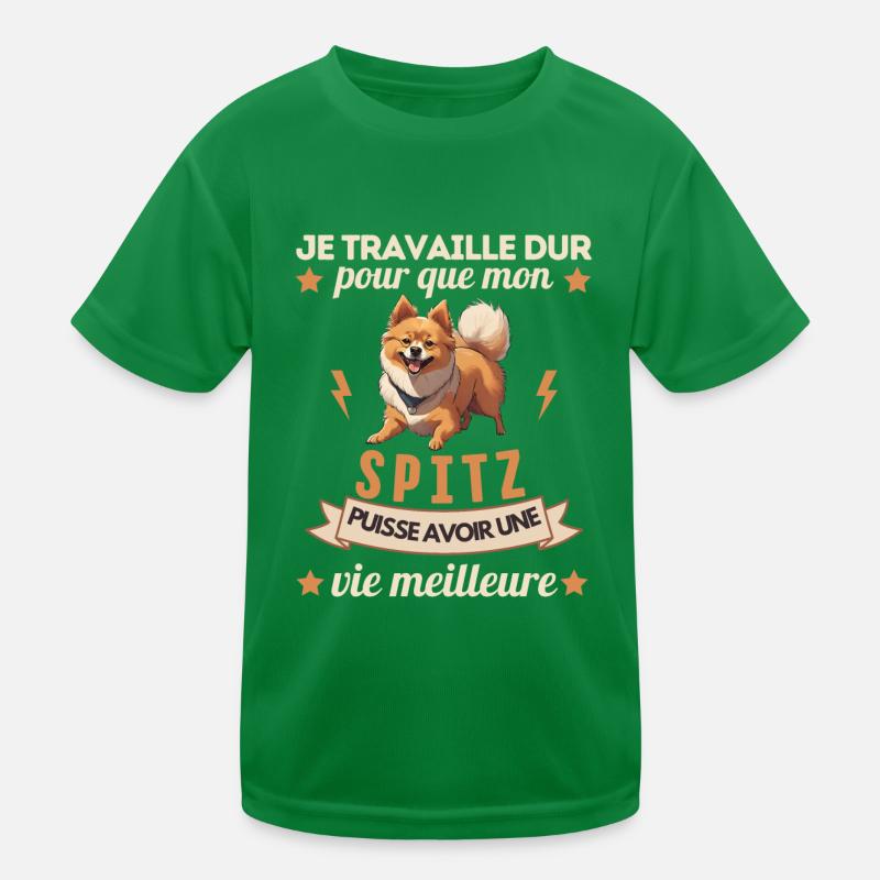chien mignon de race spitz 2 T-shirt sport Enfant