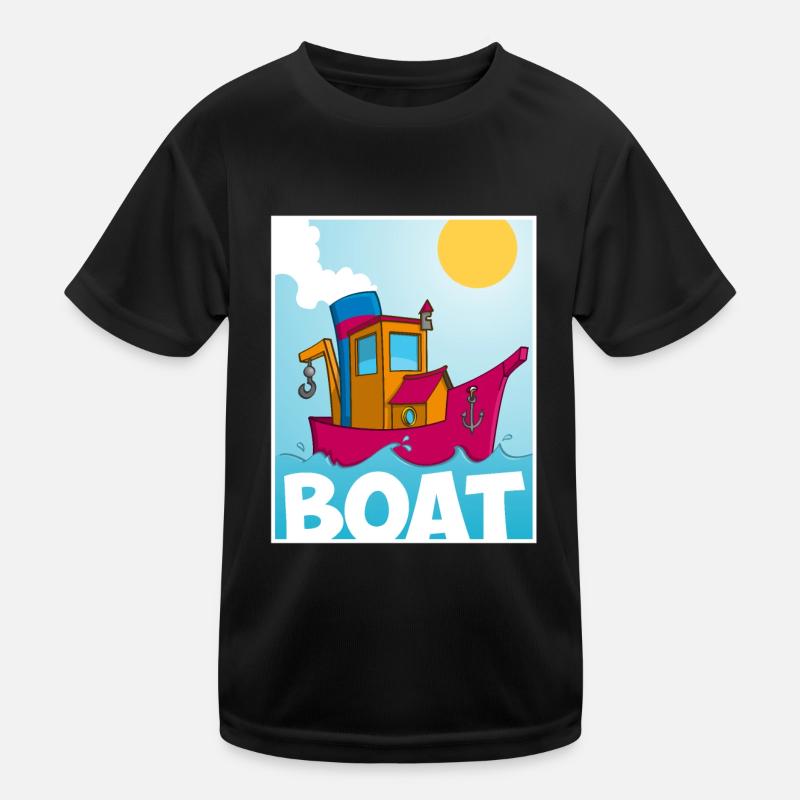 Image de bande dessinée d’un remorqueur amusant T-shirt sport Enfant