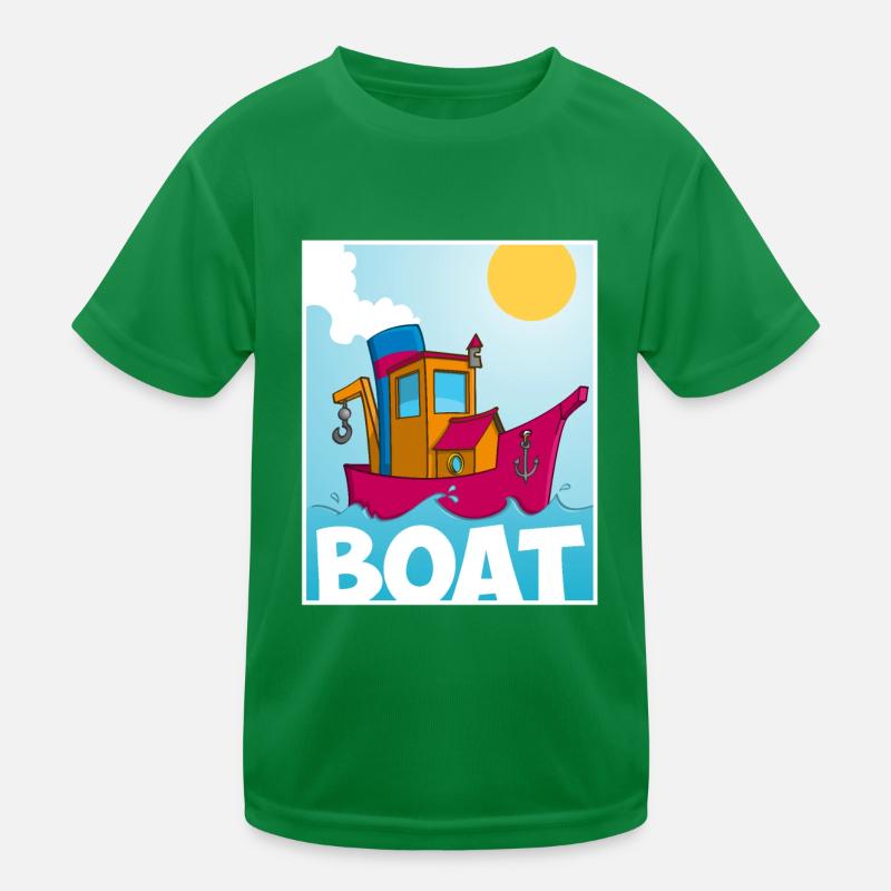 Image de bande dessinée d’un remorqueur amusant T-shirt sport Enfant