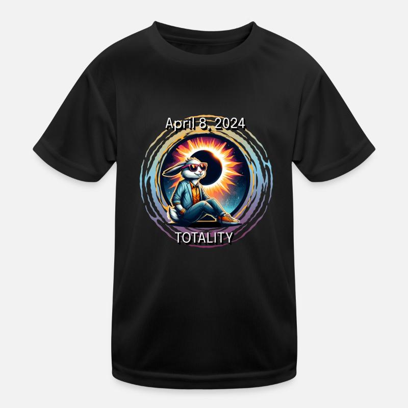 Cool Rabbit Solar April 8, 2024 Eclipse Totality Kinder Funktions-T-Shirt