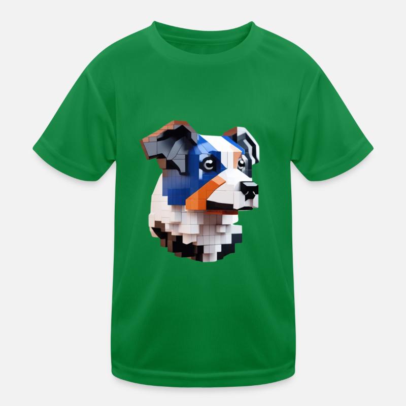 Border Collie Kunst Kinder Funktions-T-Shirt