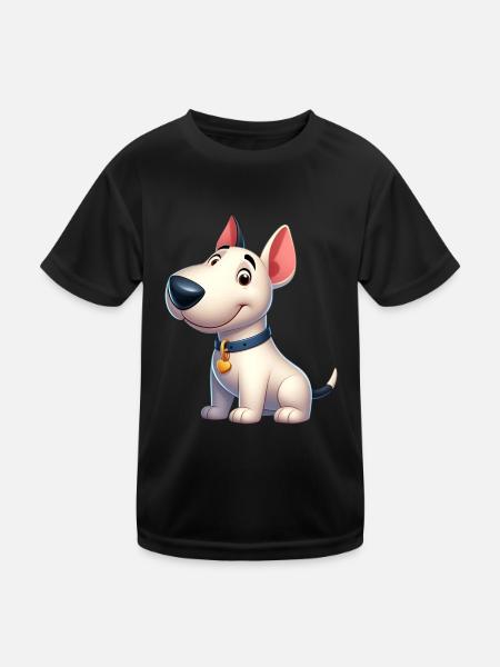 Bull Terrier 5 - Kids Functional T-Shirt - black - Front